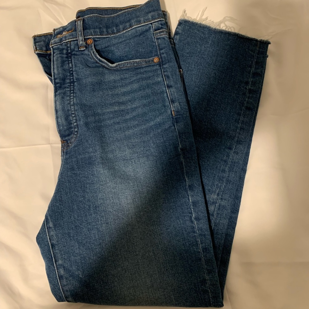 Express - Mom Jeans Blue High Rise